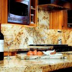 granite kitchen counters with wine