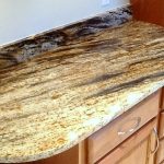 marble countertop with wooden drawers