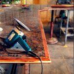Custom copper edging for granite kitchen counters