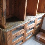 Granite counters on custom closet cabinets