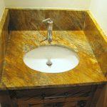 granite countertop with ceramic sink